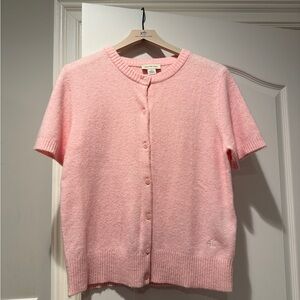 Light Pink Short Sleeve Button Cardigan (Calvin Klein)